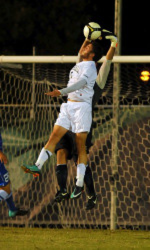 Herd Men's Soccer Team Thunders to Win Number One Jackson scored the Herd's winning goal. Photo provided by Marshall University